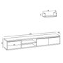 Hanah Home Mueble de TV Heka Roble Zafiro